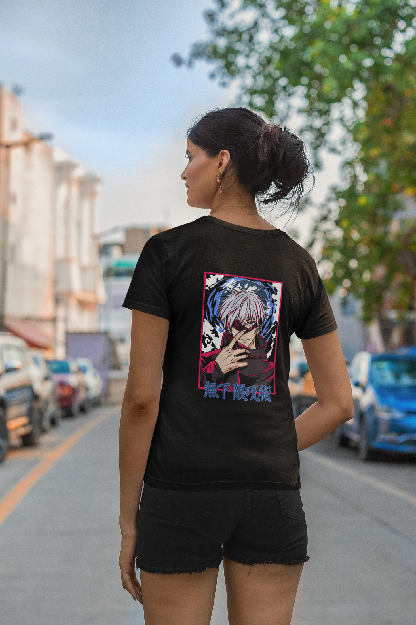 Gojo flashy jujutsu kaisen anime t-shirt