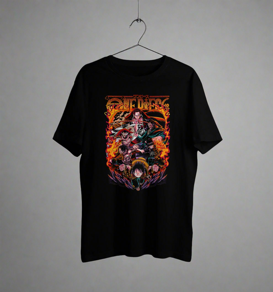 on piece Marineford clash anime t-shirt